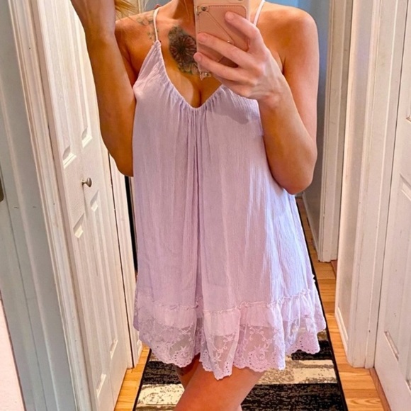 Boho💜 Summer sundress lilac dress small NWT 💜 - Picture 4 of 12